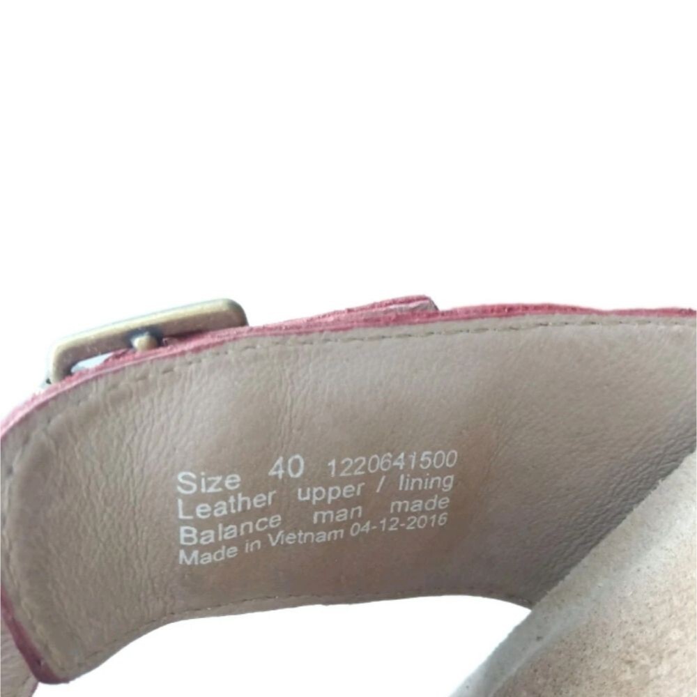 Dansko Selma Platform Wedge Sandals Women's Size 9.5/10 EU 40 Red Leather - Picture 7 of 10